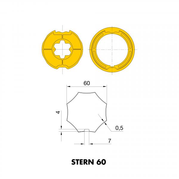 Adapter und Mitnehmer Stern 60x0,5 (Stern 60)